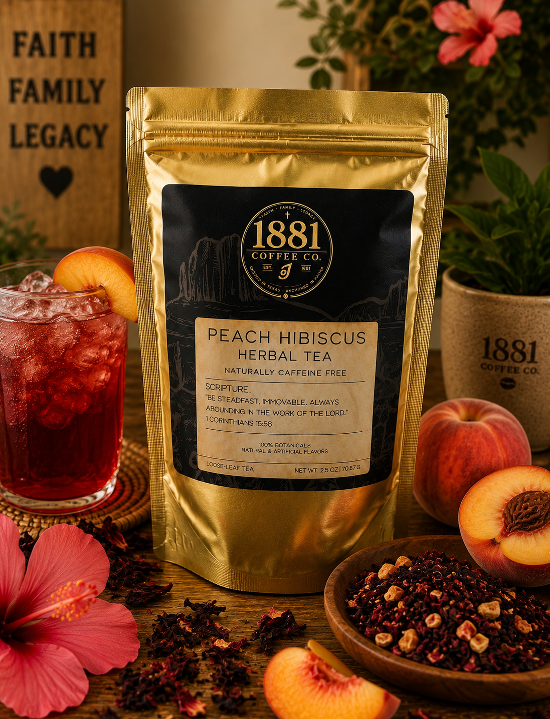 Herbal Hibiscus Peach Tea